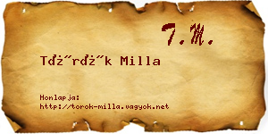 Török Milla névjegykártya
